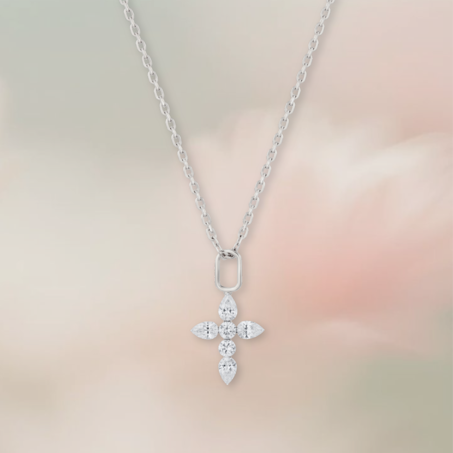 Bold Diamond Cross Necklace