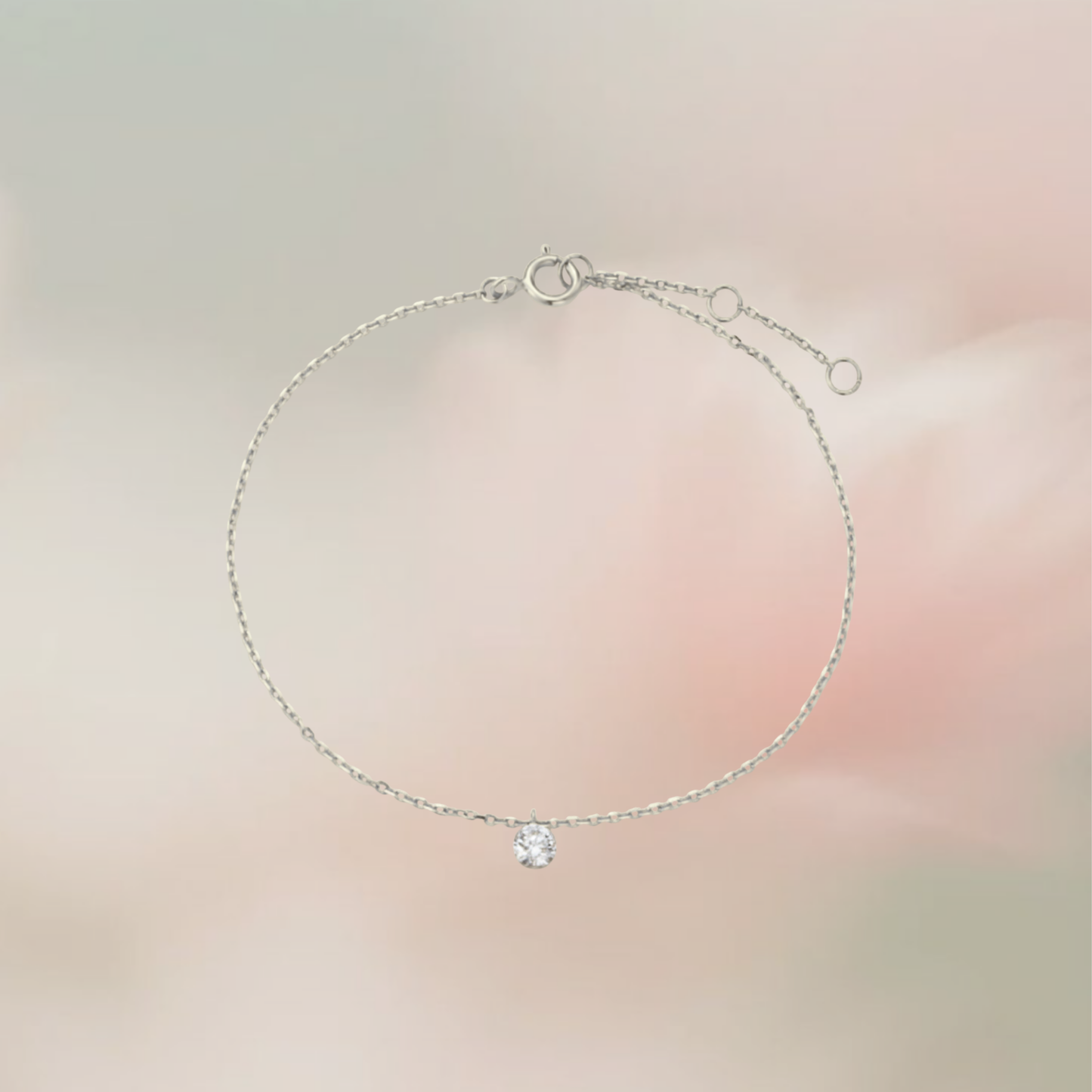 Round Diamond Drop Bracelet