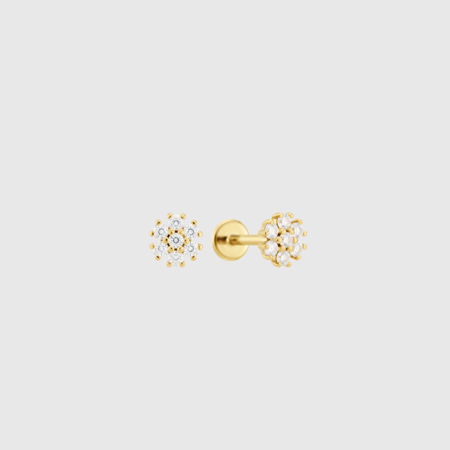 Single Flower Topaz Flatback