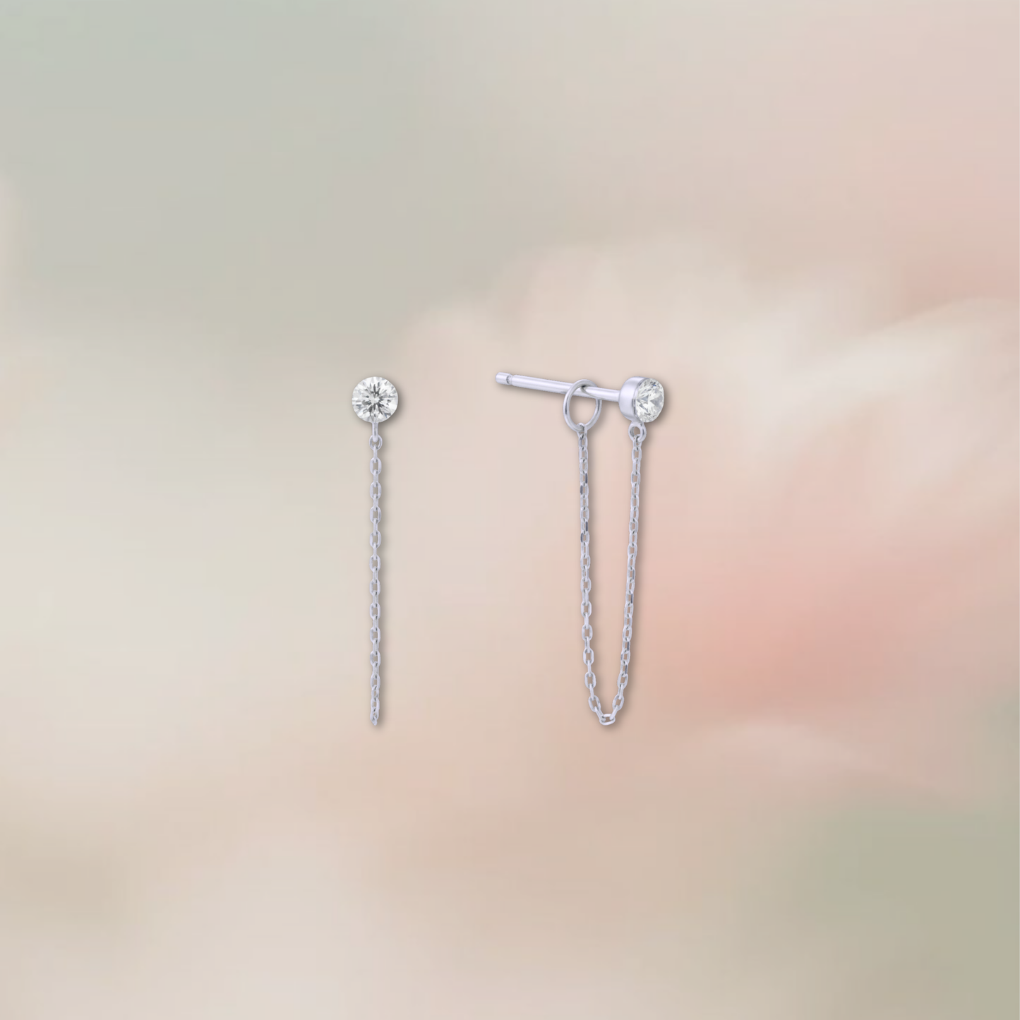 Single Diamond Chain Studs