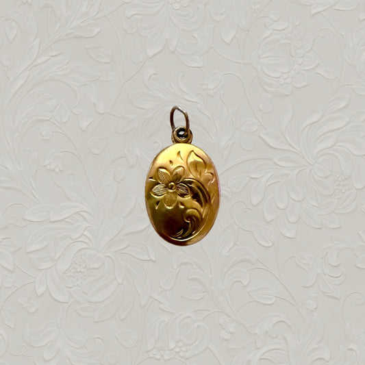 Vintage Oval Floral Locket