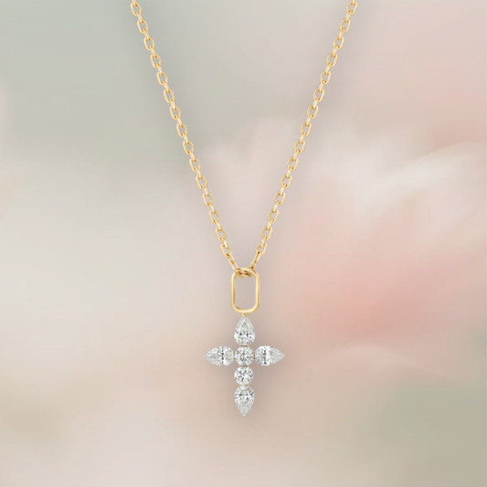 Bold Diamond Cross Necklace