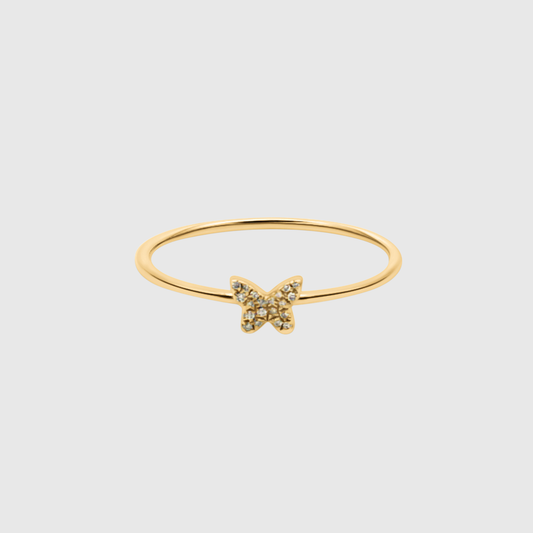 Diamond Butterfly Ring
