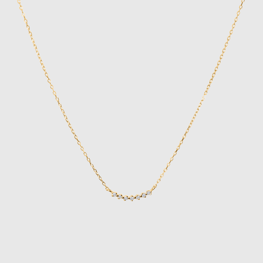 Diamond Curved Bar Necklace