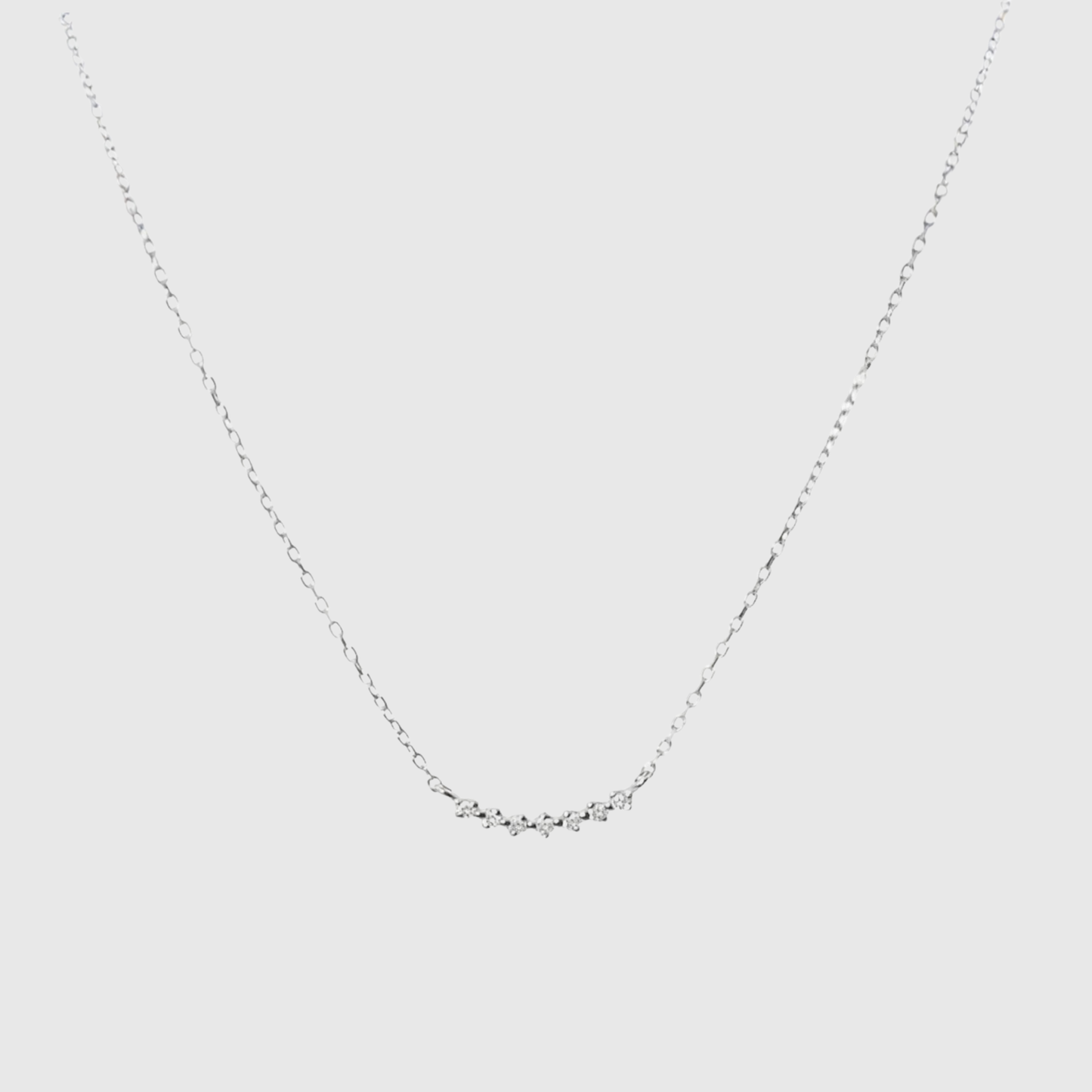 Diamond Curved Bar Necklace