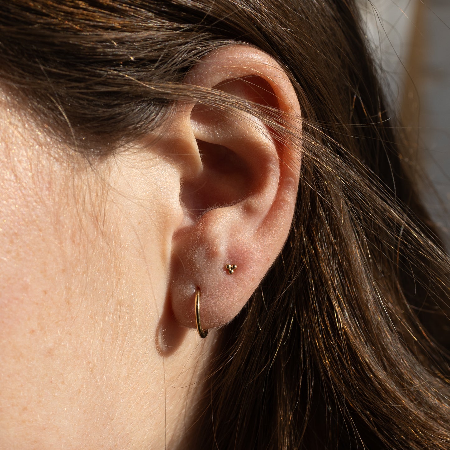 Single Three Cluster Stud