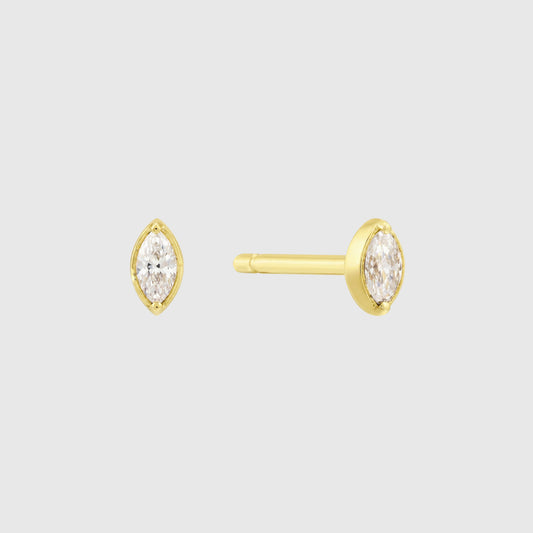 Single Marquise Diamond Stud