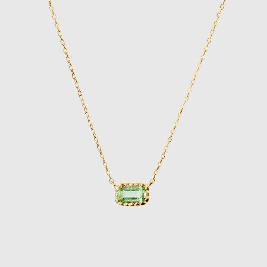 Green Peridot Gemstone Necklace