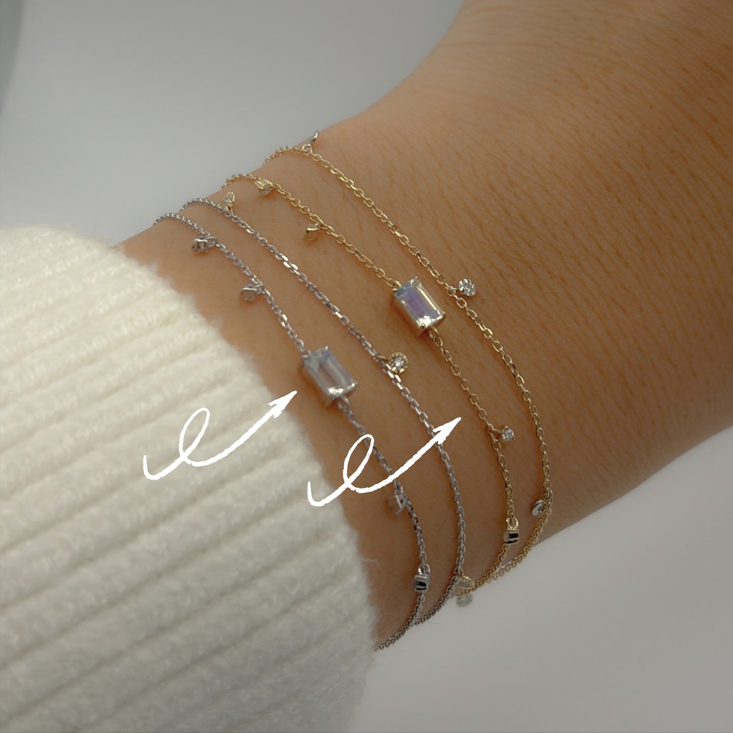 Moonstone Diamond Bracelet