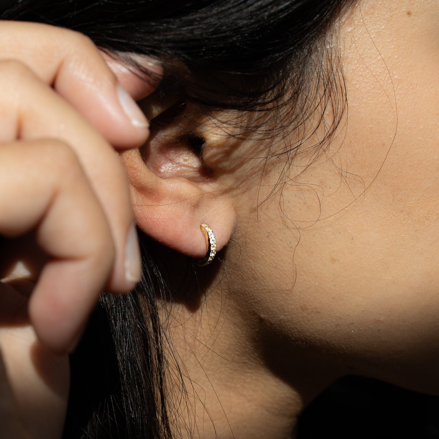 Small Tourmaline Hoops