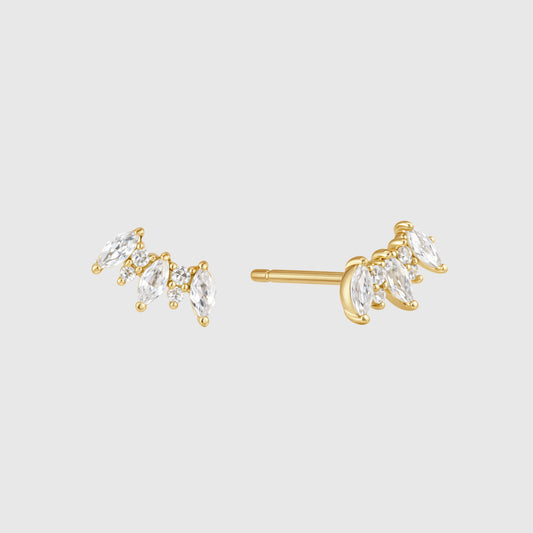 Single Three Marquise Stud