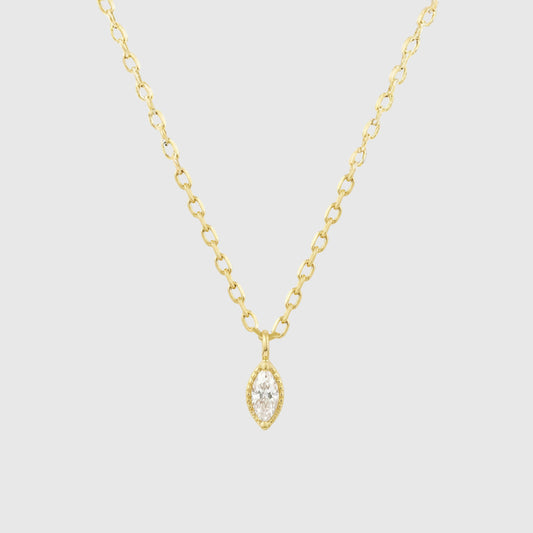 Single Bezel Diamond Necklace