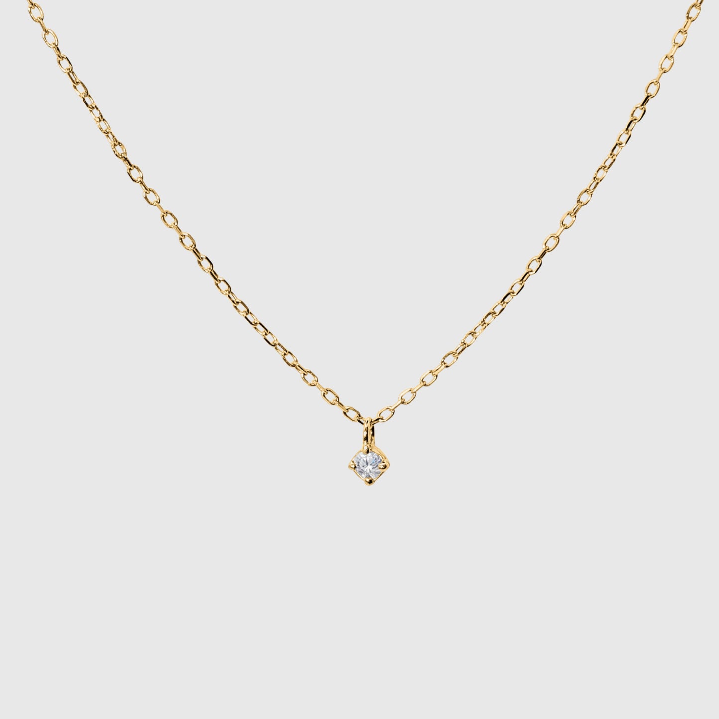 Single Diamond Necklace