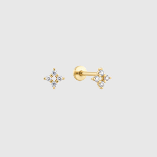 Single Four Diamond Star Flatback