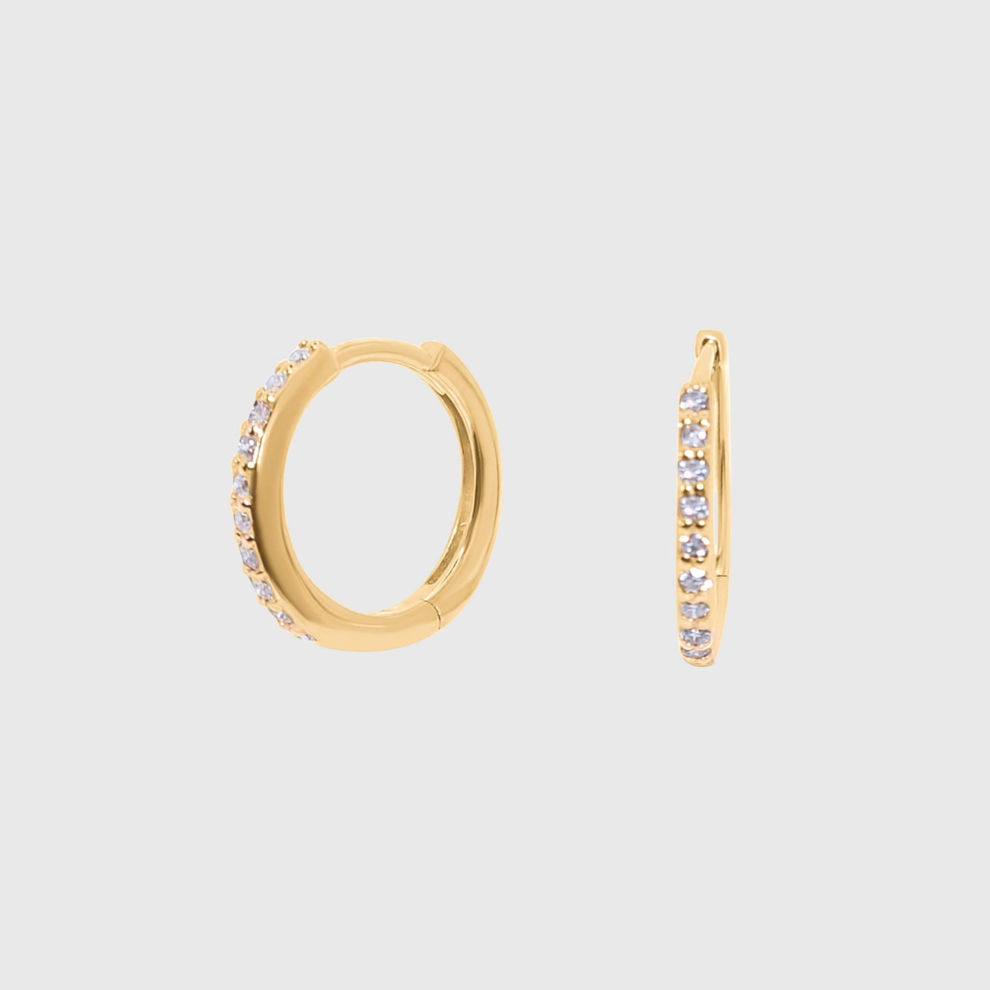 Small Diamond Hoops