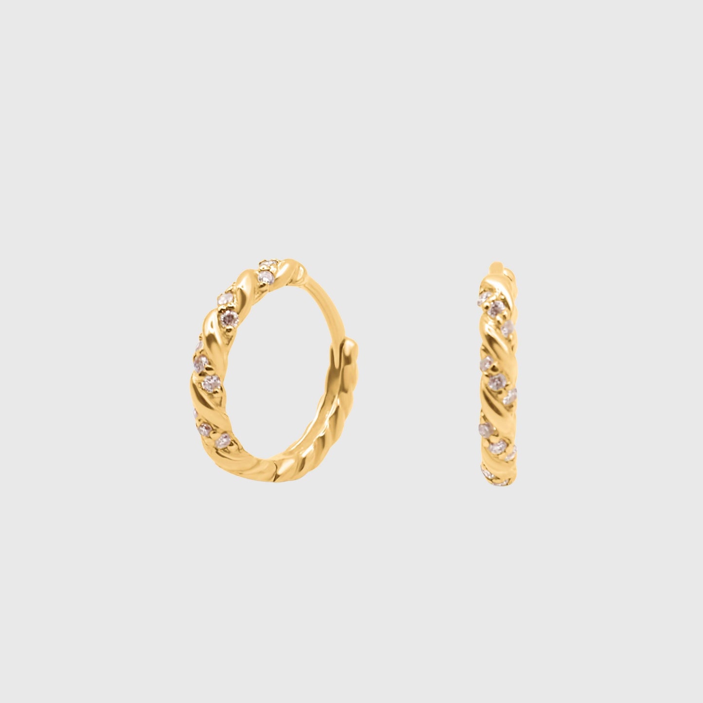 Small Diamond Twisted Rope Hoops