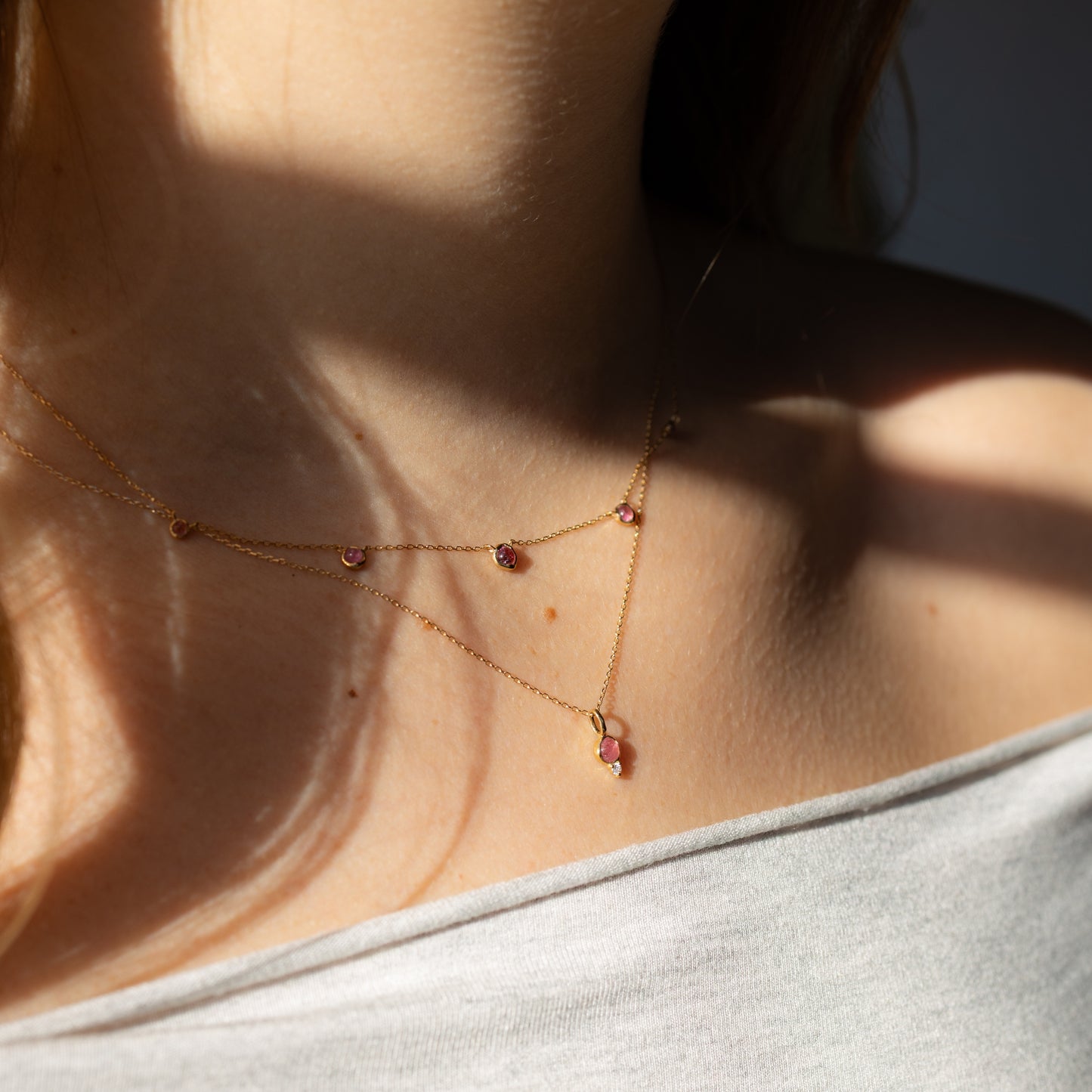 Pink Tourmaline Necklace