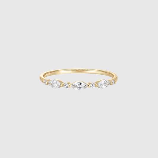 Topaz Sapphire Marquise Ring