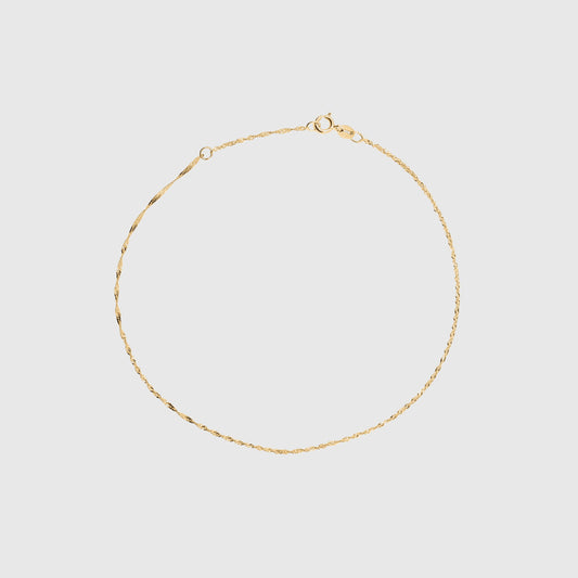 Twisted Gold Anklet