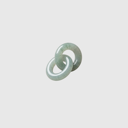 Double Link Jade Charm