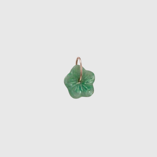 Green Flower Jade Charm