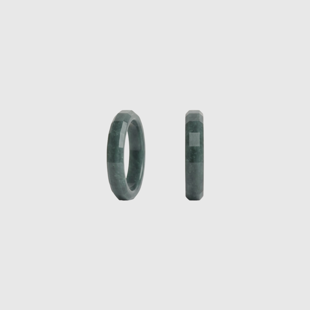 Vertical Textured Jade Ring